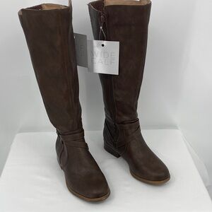 LIFE STRIDE  Women's Brown Knee-High Boots SIZE 7W-WC NWT